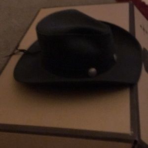 Leather cowboy hat